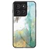 For Motorola Edge 60 Pro 5G Case Marble Pattern Tempered Glass+PC+TPU Protective Phone Cover