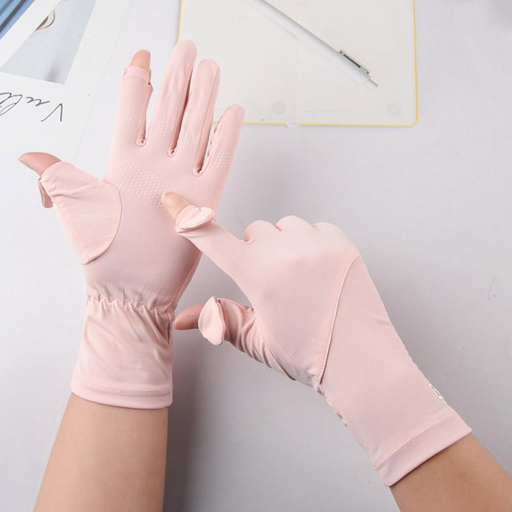 1 пара летних легких дышащих солнцезащитных перчаток для вождения с защитой от ультрафиолета для езды на велосипеде на открытом воздухе D7M6