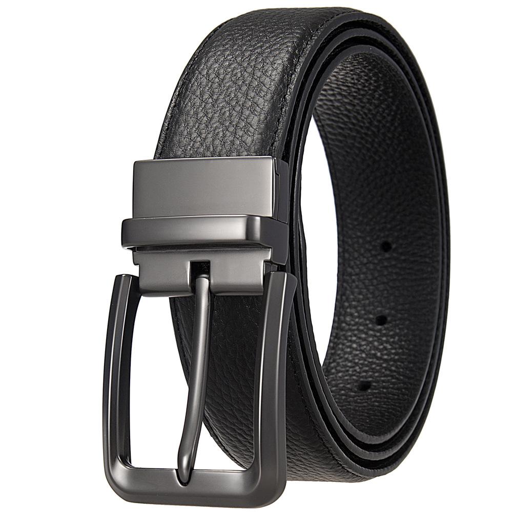 1 шт. Модный и модный перфорированный ремень, ремень из коровьей кожи первого слоя, деловой мужской ремень с пряжкой Ly35-35943-5