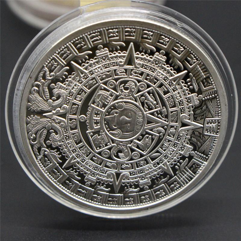 Creative Metal Mayan Aztec Coin Souvenir Coin Art Collection Medal Present Children Adult Toys Gifts ARI