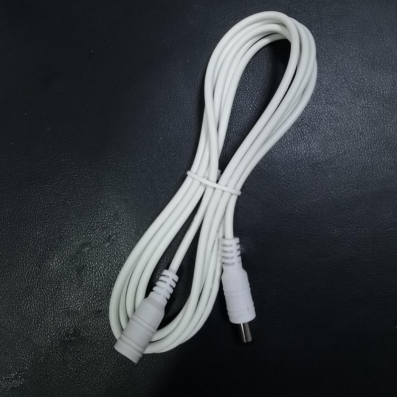 1m 1.5m 3m 5m White DC 12V 24v Power Supply Cable Extension 22awg 3A Cord Adapter Female To Male Connector Plug 5.5x2.1mm