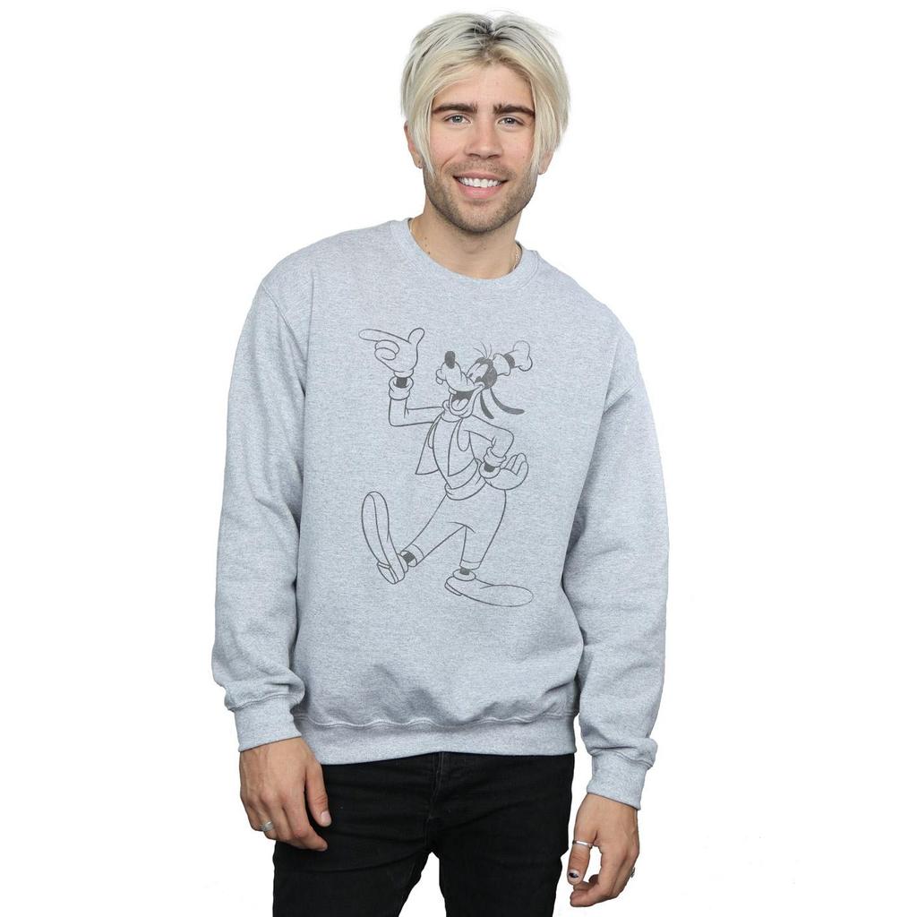 Disney Mens Goofy Classic Baseball Sweatshirt