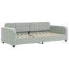 Pull Out Daybed Light Grey 90 x 200 cm Velvet