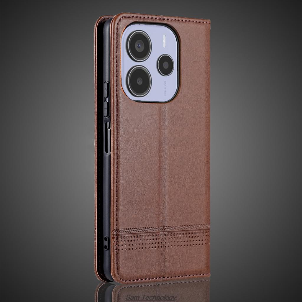 Кожаный чехол-книжка с магнитной адсорбцией для Xiaomi Redmi Note 14 5G Global EUR RUS Защитный чехол Capa Fundas Coque