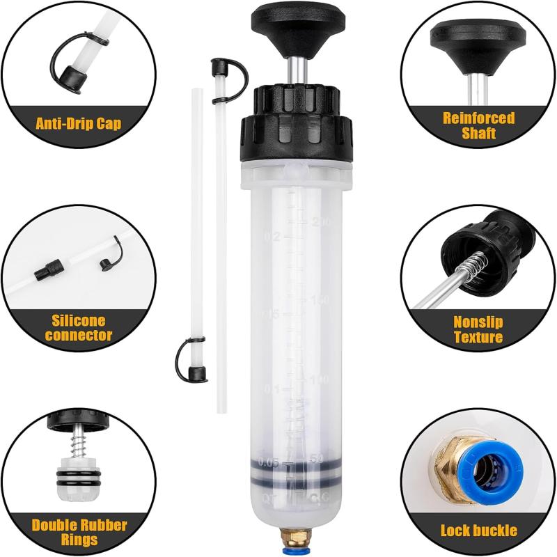 200/500 мл Автомобильный экстрактор жидкости для масла Автоматический шприц для замены масла со шлангом Ручной вакуумный насос для всасывания и заливки топлива Насос-эвакуатор для замены жидкости/масла