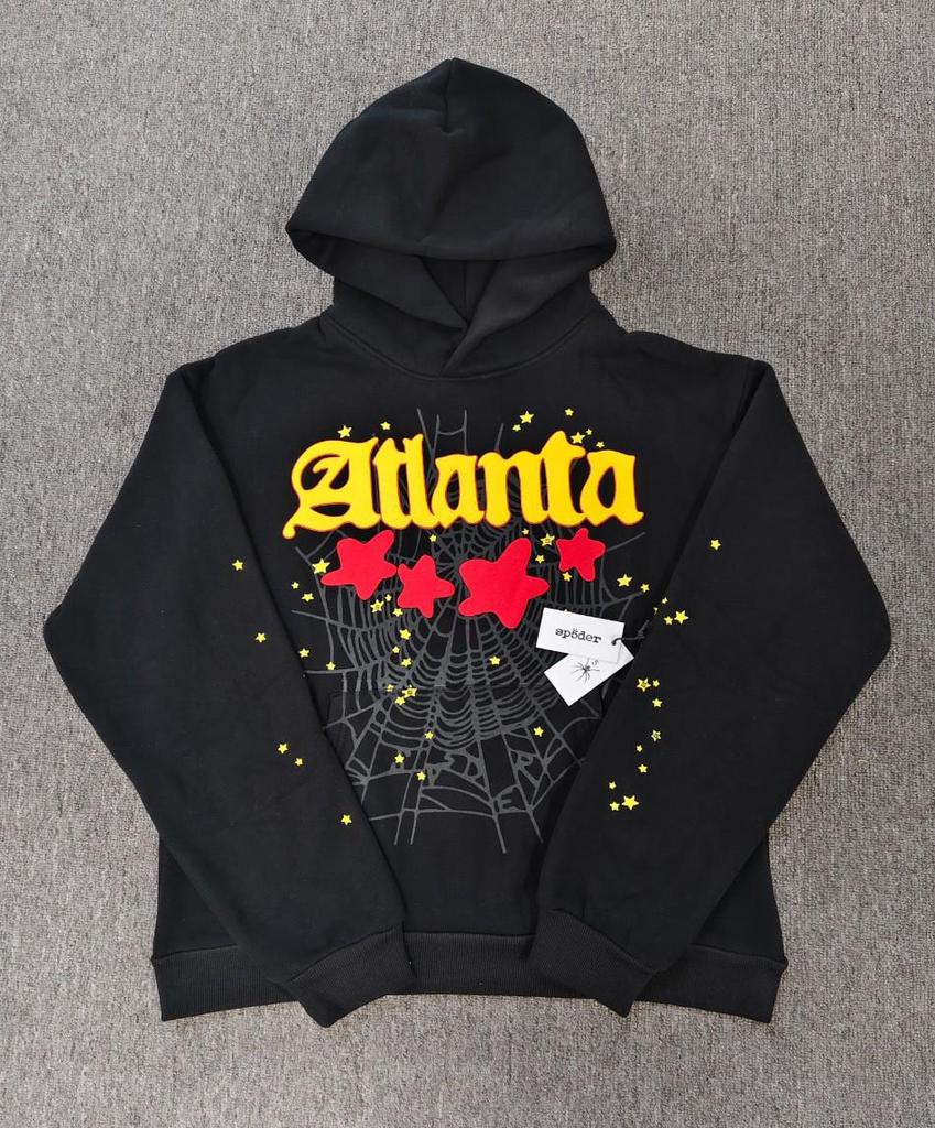 Мужская толстовка с принтом «Паутина» - Модная, свободного кроя, с плюшевой подкладкой