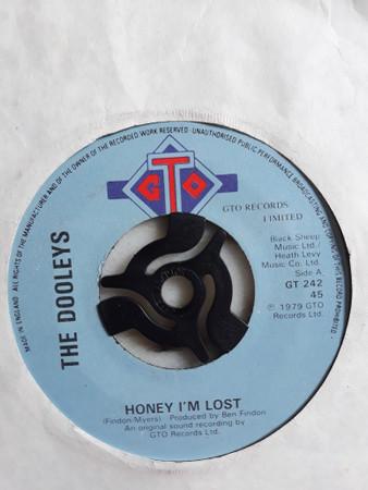 7-дюймовая пластинка DOOLEYS - Honey I'm Lost GT242 GTO Records Ltd 1979 UK Поп Б/У