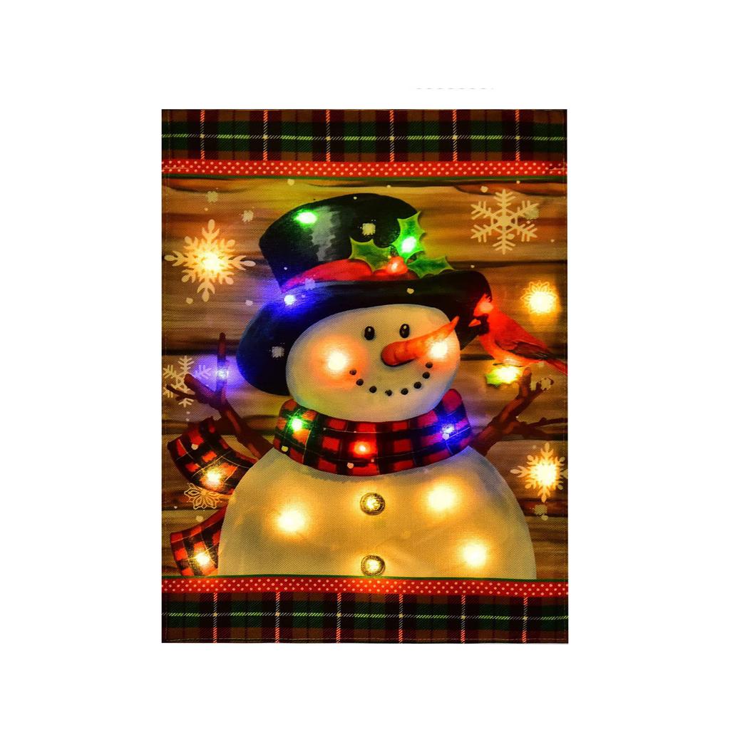 Солнечный светодиодный приветственный рождественский садовый флаг, двухсторонний, рождественские огни, украшение двора, наружного домашнего небольшого украшения, зимний праздник