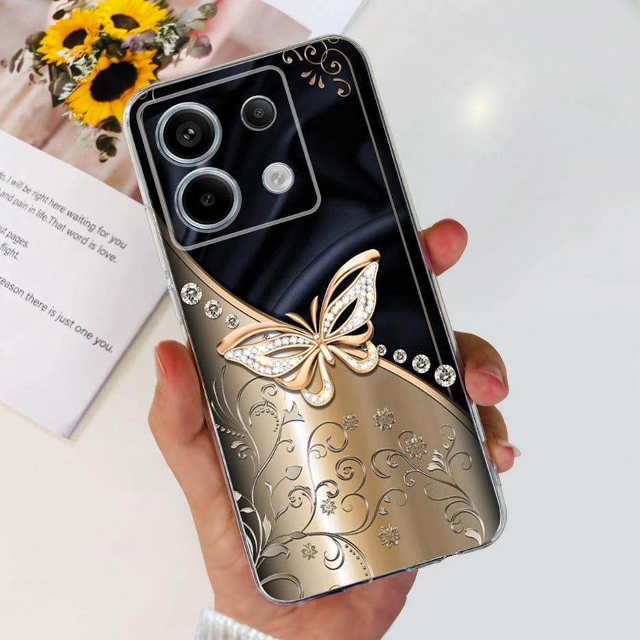 For Xiaomi Poco X6 5G Case PocoX6 Pro New Fashion Painted Cover Clear Silicone Phone Case For Xiaomi Poco X6 Pro X6Pro 5G Bumper
