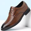 2025New Shoes for Men Summer Breathable Hollow Out Shoe Business Dress Shoes Luxury Casual Leather Shoes for Men Loafers