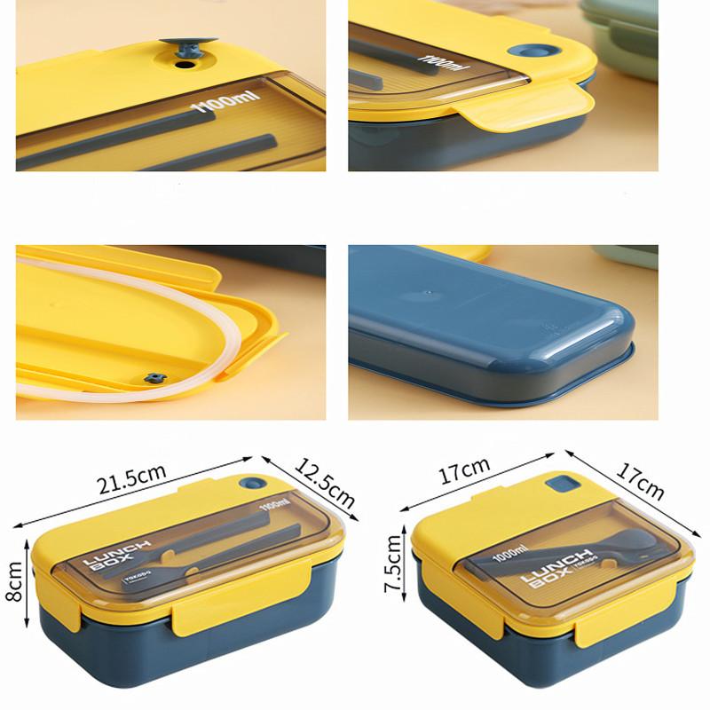 Портативная коробка для завтрака Bento с отсеками, герметичный микроволновый безопасный контейнер для обеда с многоразовым