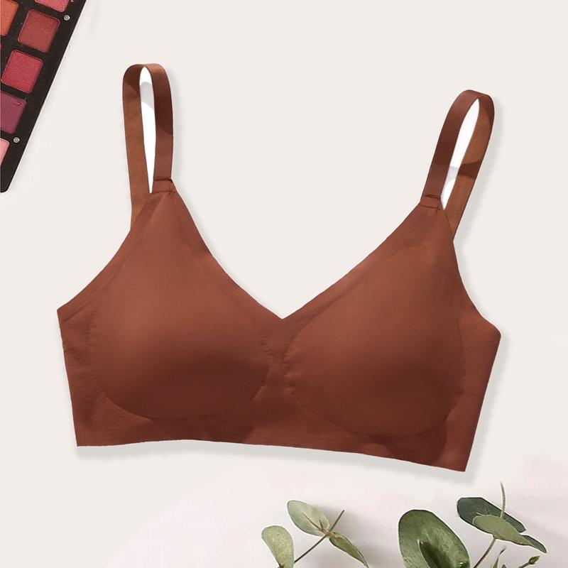 Обычный бесшовный бюстгальтер без косточек женский бюстгальтер пуш-ап со съемными подушечками мягкое комфортное нижнее белье для сна и спорта SML Xl