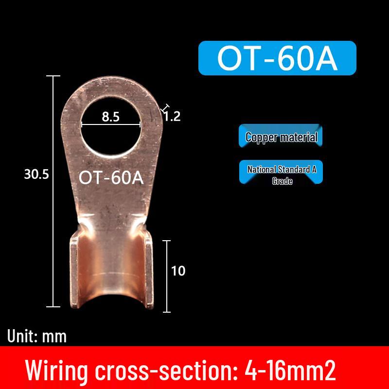 JNL Pure Copper Open-End Terminal Lugs
