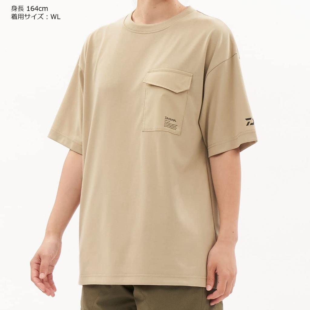 DAIWA Ecology Pocket Mocha Size L T-Shirt DE-6623 Beige,