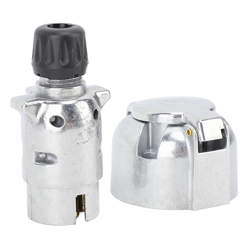 Комплект розетки вилки прицепа Алюминиевый сплав DC12V 7-контактный штекер Розетка Разъем для проводки Комплект адаптера для автодомов Судов