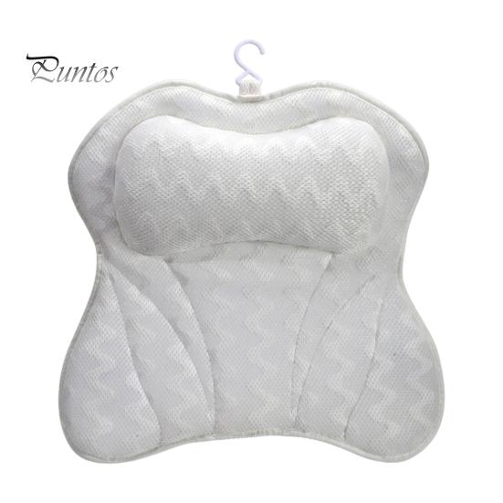 Подушка для ванны с 6 противоскользящими присосками, подголовник для ванны с сетчатой тканью 4D Air Mesh, подушка для поддержки шеи и спины, расслабляющие аксессуары для ванны