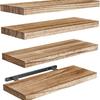 1pc Deeper Floating Shelves Wooden Bathroom Shelves Storage Shelf  for Living Room Bedroom Kitchen
