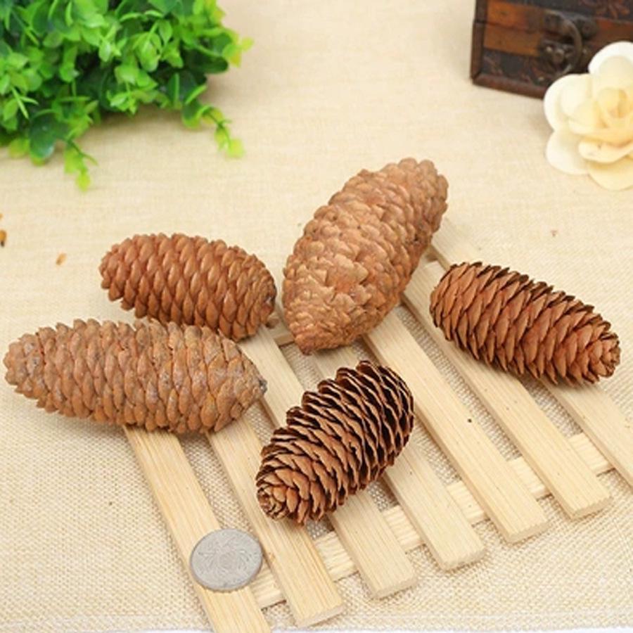 1-18CM Pine Cone Christmas Decorations: Creative Figurines & Photography Props
