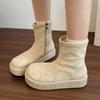 Fashion Women Platform Women Ankle Boots 2025 Winter Elegant Suede Shoes Fashion Classical New Trends Shoes Snow Chelsea Short Boots