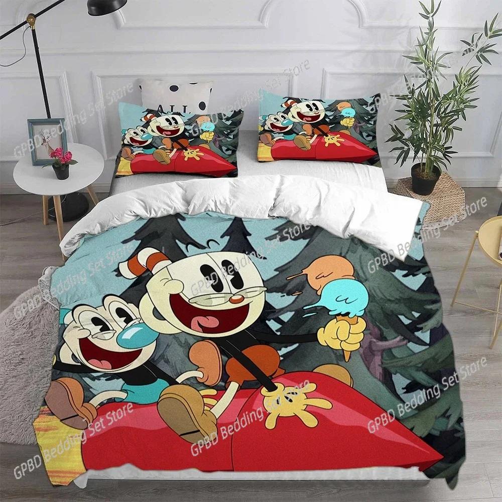 Одеяло Новое Домашнее Текстильное Мультяшное Cuphead Комплект Постельного Белья Спальня Мягкое Современное S Удобное И