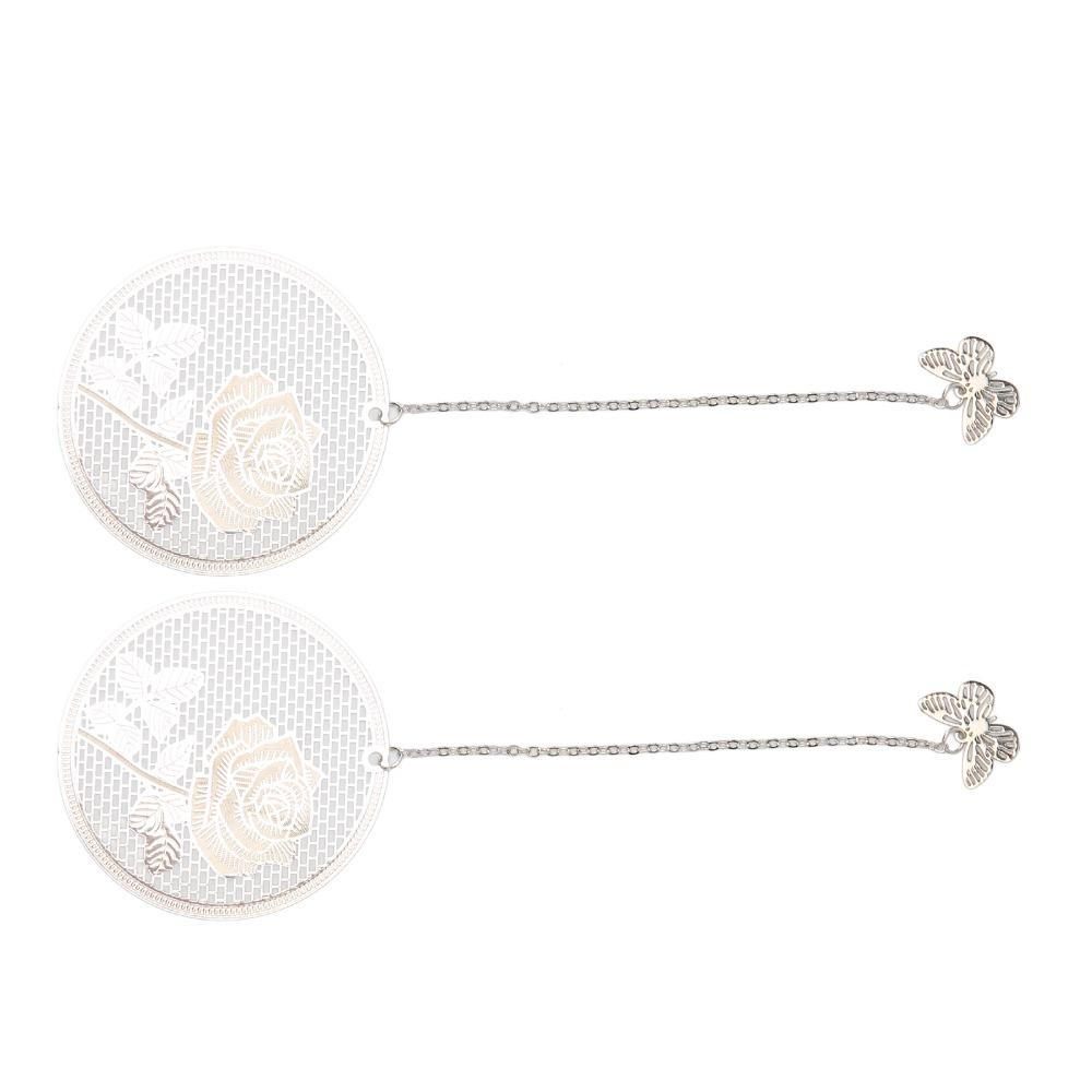 2Pcs Leaf Vein Design Leaf Vein Bookmark Hollow Design Hollow Bookmark Metal Bookmark For Readers