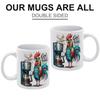 1pc 11oz White Ceramic Coffee Mug, Double-Sided Printed Funny Cup, Microwave Safe, Smooth Lip, Ideal Gift for Friends, Family and Coworkers