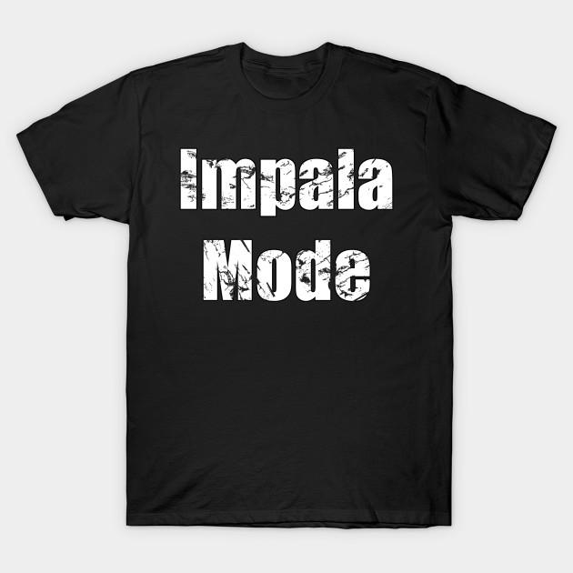 Asian Size Men Print T-shirt Distressed Impala Mode Text No-Cut Heat Transfer Print Cotton Tshirt