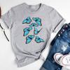 (Asian Size)Tee Top Butterfly Lovely Cute Style Trend 90s Fashion T Shirt Women Print Lady Female Graphic Clothing Casual Short Sleeve T-shirt