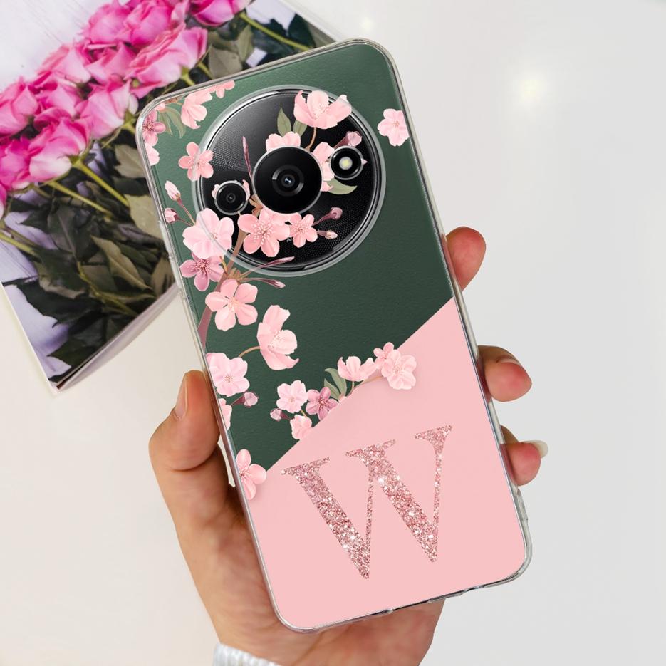 For Xiaomi Redmi A3 Case 2024 New Letters Cover Clear Silicone Soft TPU Phone Case For Xiaomi Redmi A3 RedmiA3 Back Cover Bumper
