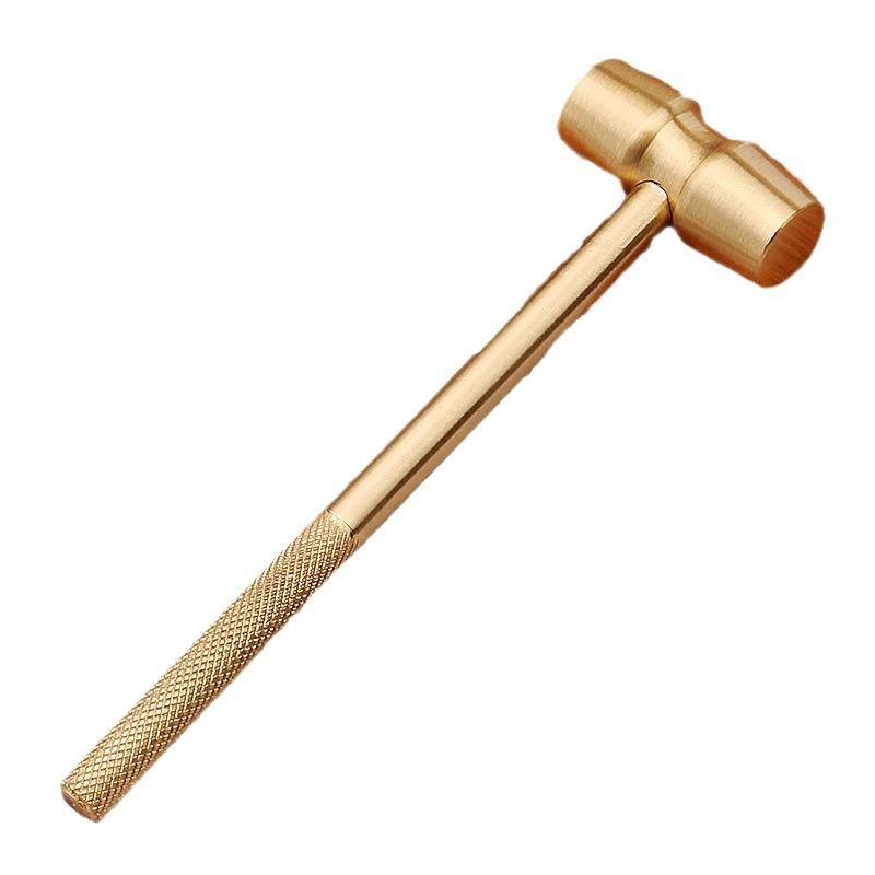 Мини-молоток из латуни: Многофункциональный двухголовочный медный и железный массажный молоток