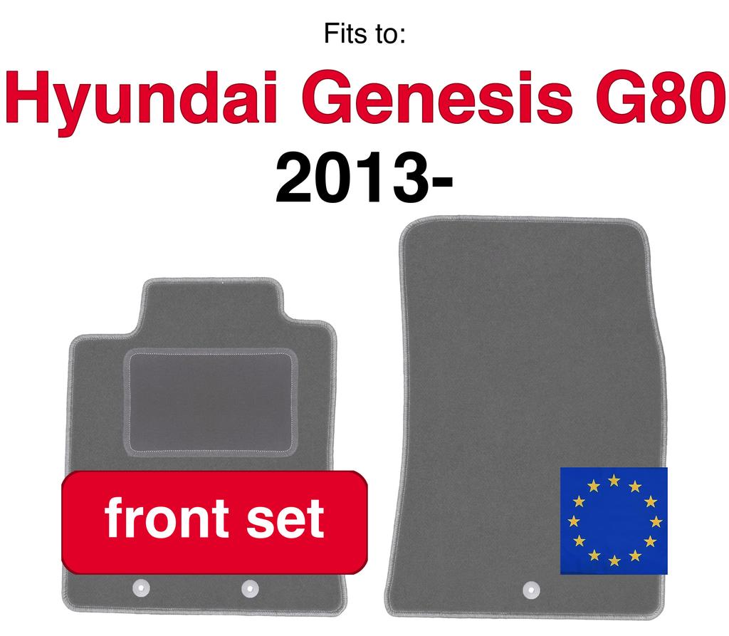 Car Floor Mats Front For Hyundai Genesis G80 Sedan (2013-)