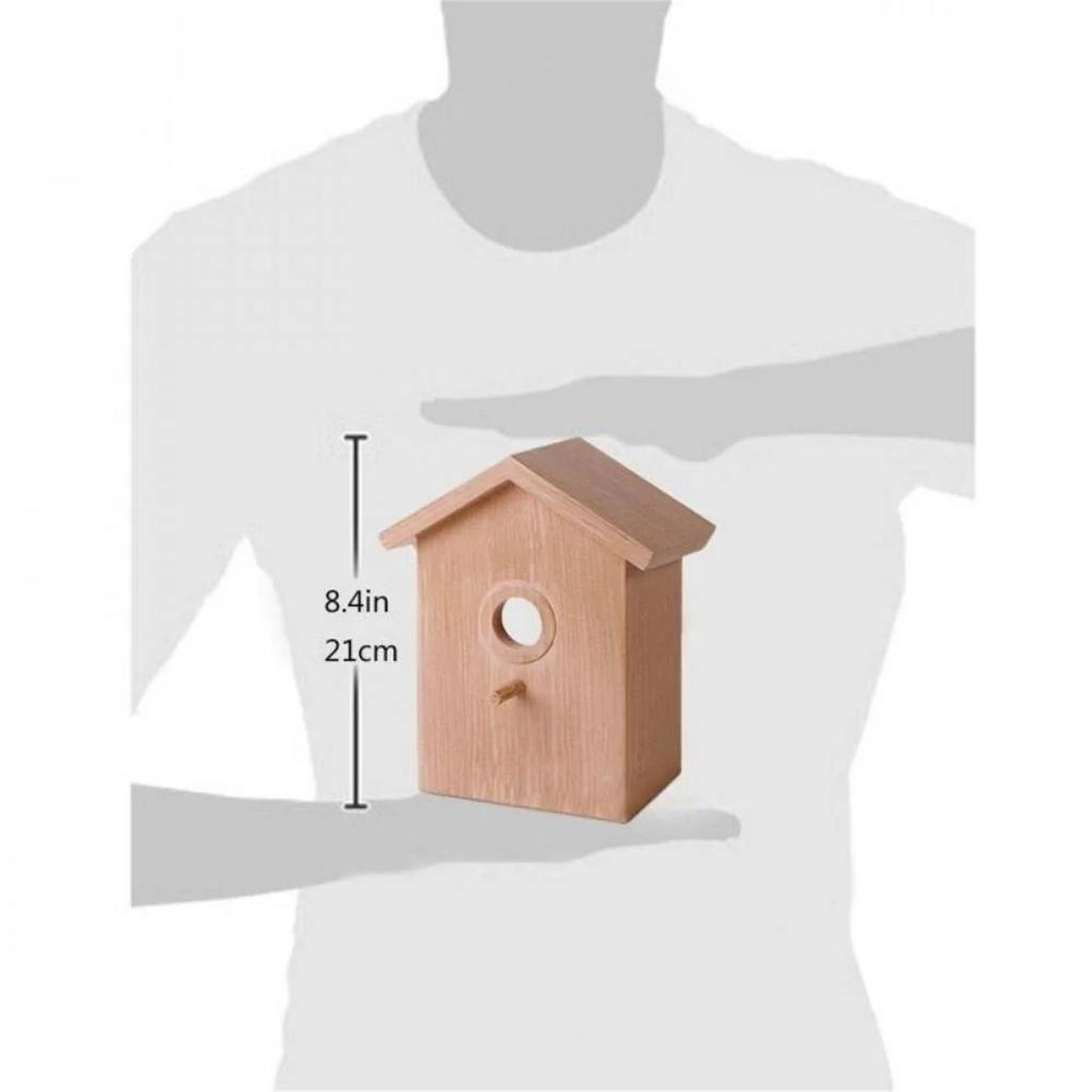 Домик для птиц с окном, прочной присоской и шнурком, подходит для уличных деревянных клеток для птиц, с прозрачным дизайном для птиц для легкого наблюдения