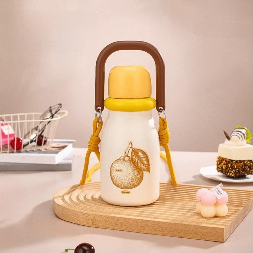 Double Drink Straw Stainless Steel Thermal Bottles Leak Proof Travel Thermal Cup Birthday Gifts