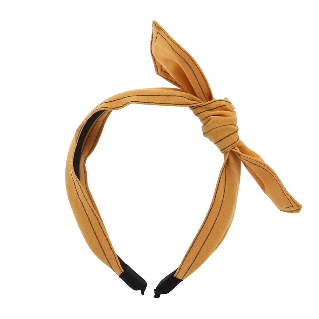 Женская повседневная повязка на голову с ленточным швом (желтый) Hairband