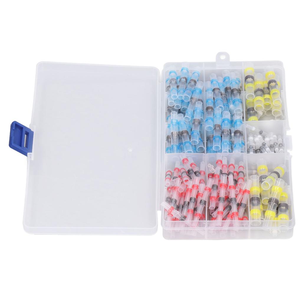 200 шт. Термоусадочные кабельные соединители с припоем, водонепроницаемые, изолированные 2:1 соотношение