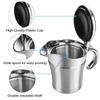 Соусница Leeseph, кувшин для соуса из нержавеющей стали 304 с двойной изоляцией и крышкой, кухонное хранилище для подливки, сливок, молока