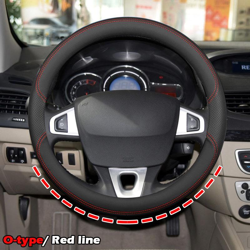 Для Renault Duster Kaptur Logan Megane Sandero ультратонкий кожаный чехол на руль автомобиля противоскользящие аксессуары для ремонта салона
