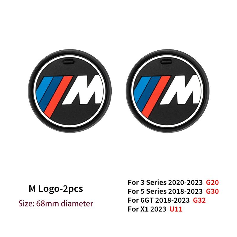 Car Sticker Hot 2025 M Power Car Coasters Silicone Anti-Slip Water Cup Mat For BMW X1 X2 X3 X5 X4 X6 X7 G30 G20 G32 G11 G12 F40