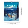 1 шт. Настенный календарь 2026 г. Серия пейзажей масляной живописи, 12 красивых дизайнов, Идеальный подарок на дни рождения, Рождество, Новый год