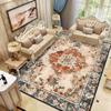 Persian Retro Carpet Living Room Aesthetic Decoration Home Bedroom Non-slip Washable Floor Mats Large Area Flannel Rug Cloakroom