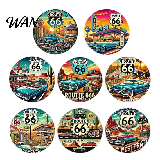 Non-slip Cup Coasters 8PCS Coasters, Colorful Wood with Non-Slip Heat Insulation Set Waterproof Drink Holder, for Home Office Dining Table Decorative