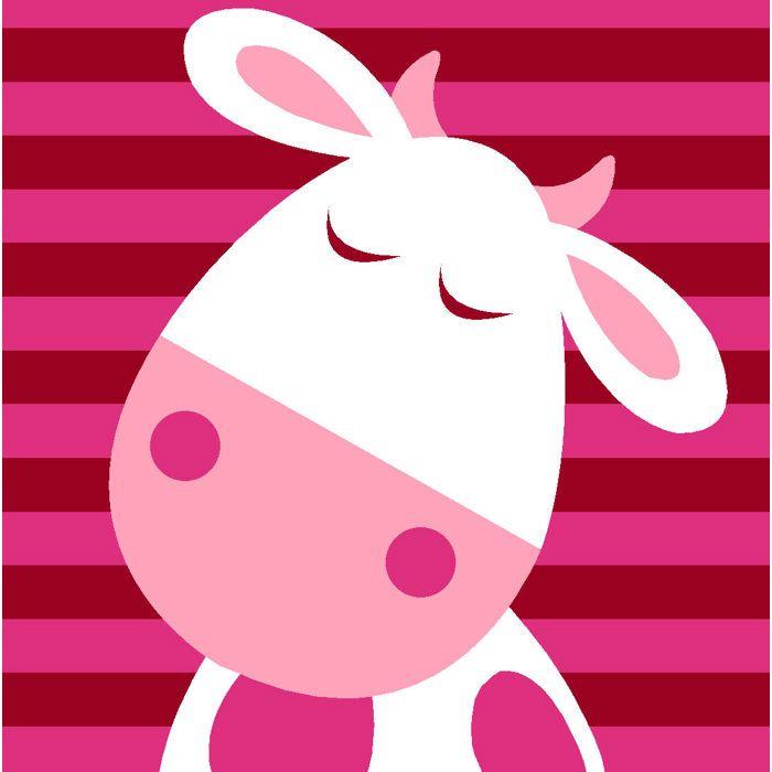 Kit canevas Soudan La vache rose 20x20cm