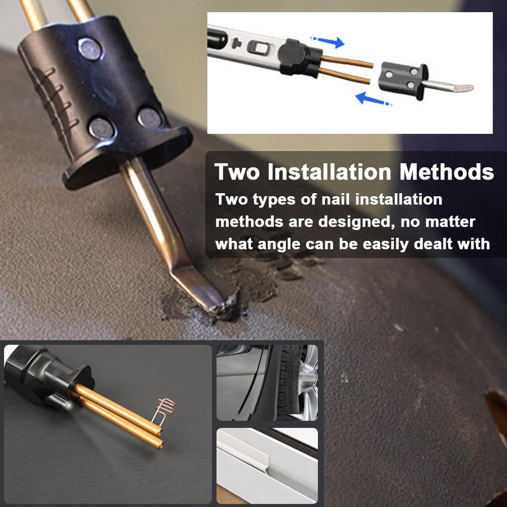 Портативный ручной аппарат для сварки пластика, термическая резка, горячий степлер, набор инструментов для ремонта пластиковых отверстий со светодиодной подсветкой