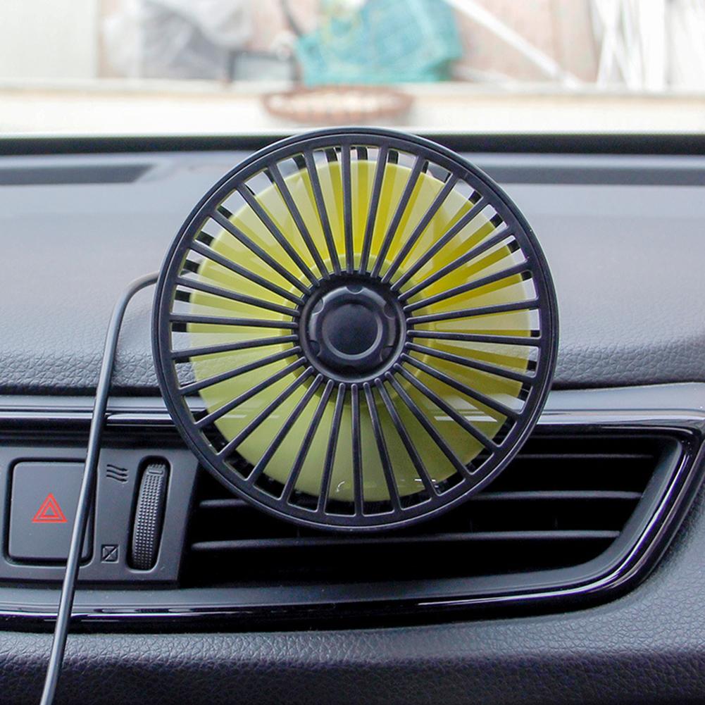 Мини-автомобильный вентилятор ABS, черный, автоматический вентилятор с одной головкой, USB, универсальный автомобильный вентилятор с присоской для спинки сиденья автомобиля, охлаждающий вентилятор на 360 градусов