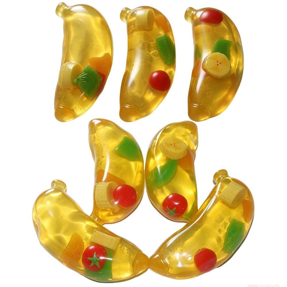 Simulated Fruit Simulated Banana Vent Toy TPR Fruits Pinch Toy Banana Squeeze Toy Office Desk Toy
