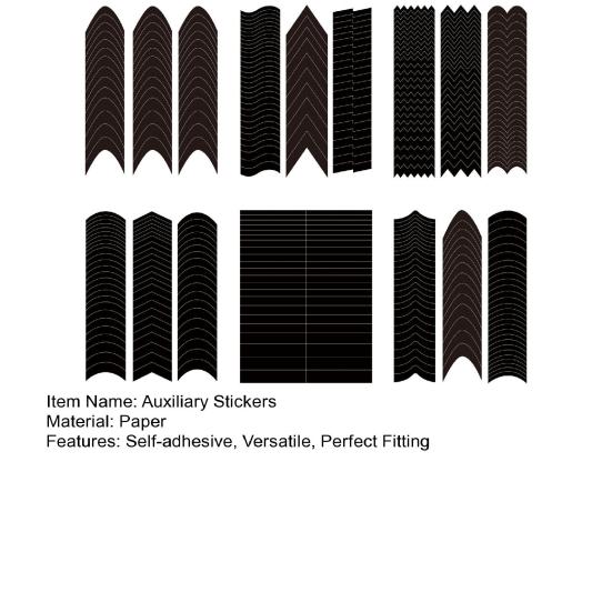 1860Pcs/Set French Tip for Stickers Auxiliary Self-adhesive Manicure Strips Nail Stickers French Nails