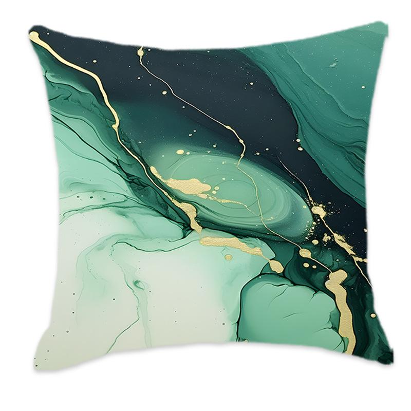 New Green Marble Gilt Series Pillows, Comfortable and Soft, Car Home, Bedroom, Bedside Pillows, Cushions