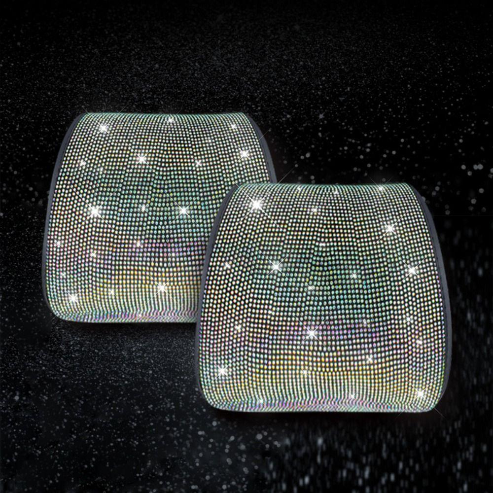 Universal Fit Bling Car Seat Headrest Cover Auto Head Pad Protector Interior Accessories