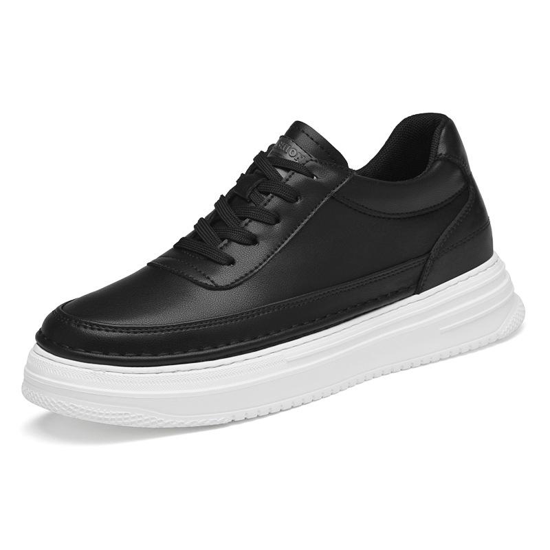 Men Leather 6/8CM Invisible Inner Height Increasing Shoes Outdoor Fashion For With Thick Soles Breathable Men Shoes Formal Shoes