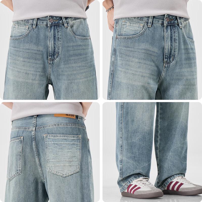 Izzue it Мужские джинсы свободного прямого кроя